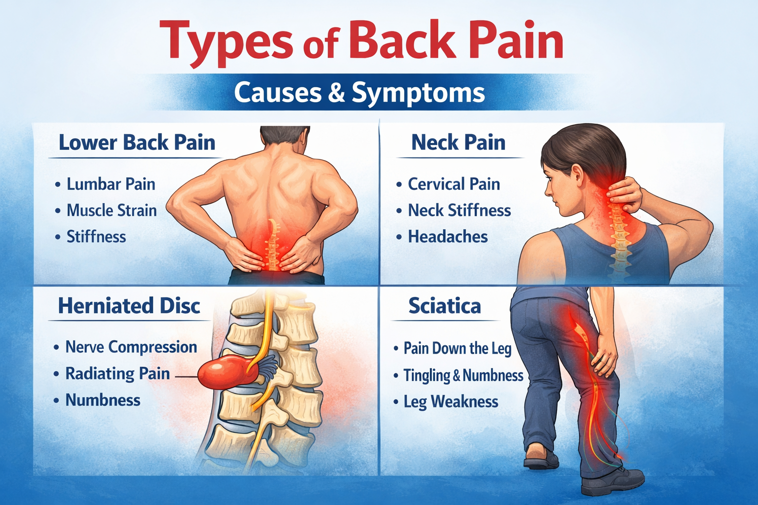 types of back pain